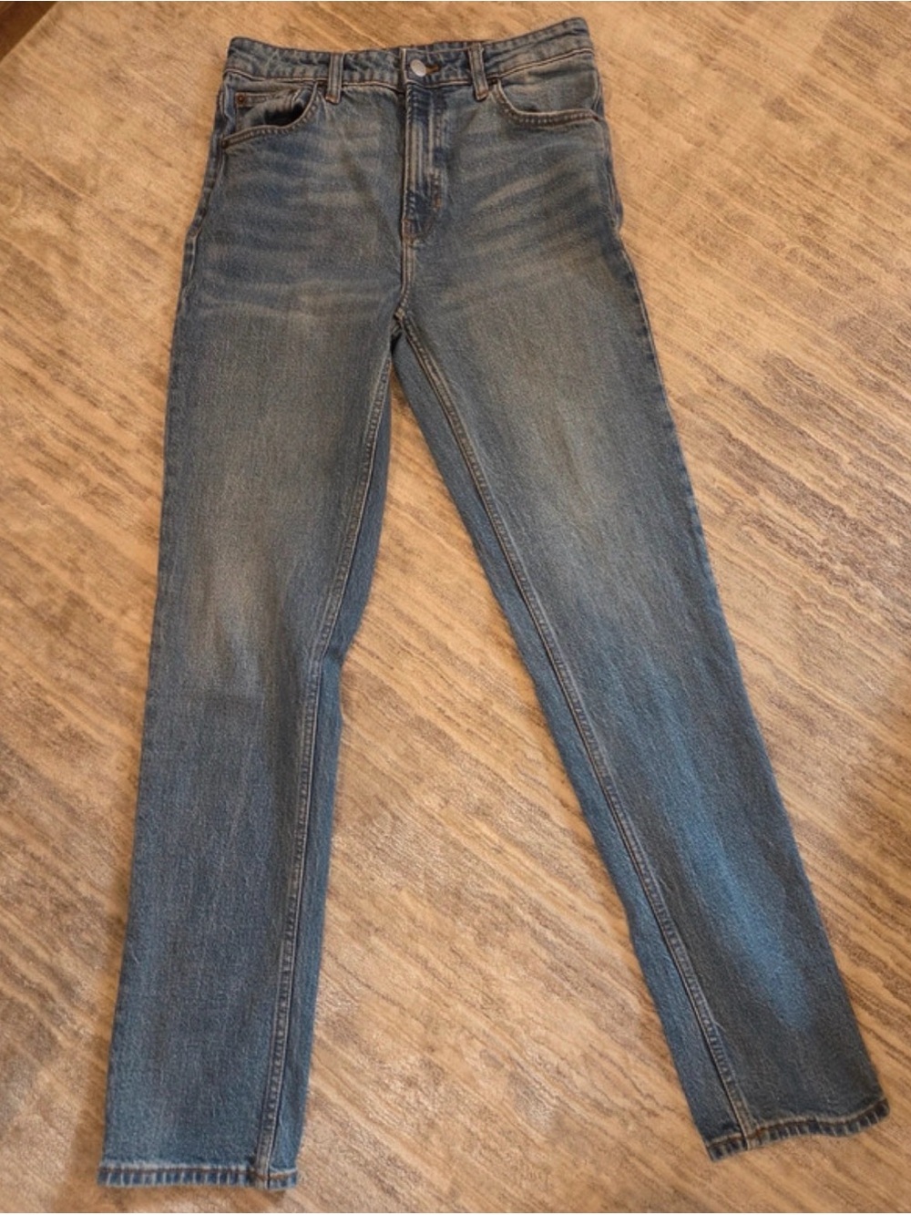 Zara Women's Faded Blue Skinny Jeans